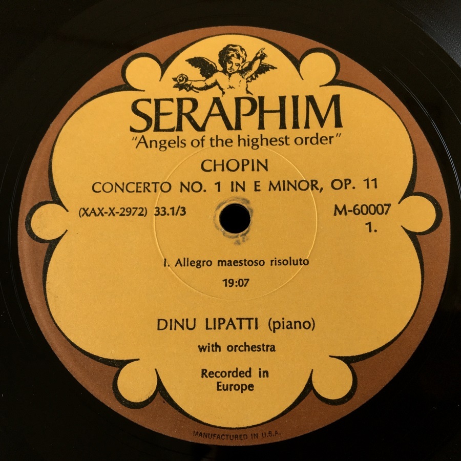 [k47]/ 米盤 LP /『ディヌ・リパッティ / ショパン ピアノ協奏曲第1番 / Dinu Lipatti / Chopin Concerto No.1 In E Minor』/ M-60007_画像4