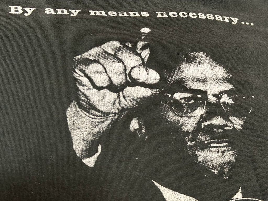 【送料無料】90s Vintage T-Shirt / Malcolm X / FRUIT OF THE LOOM Made in USA / マルコム X フルーツ・オブ・ザ・ルーム / size XL_画像4