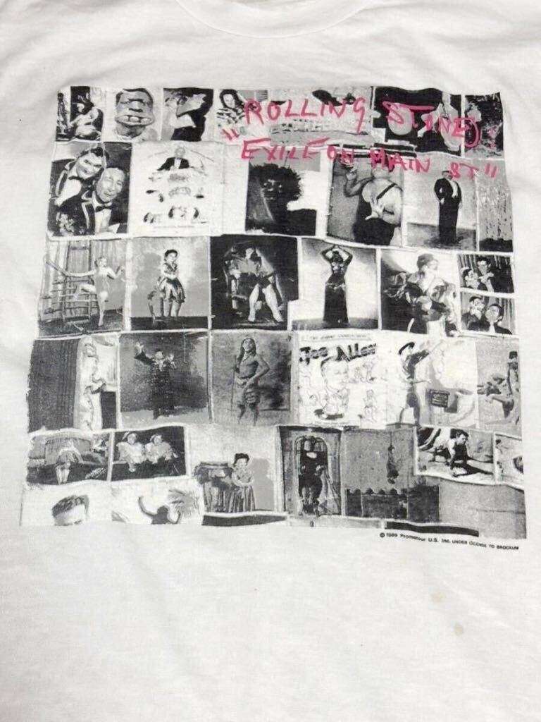 【送料無料】80s Vintage T-shirt / The Rolling stones 『Exile on Main Street』 1989 Tour Promo / HANDTEX製 Made in USA［size : L］_画像2
