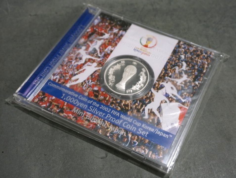  1円～ 【記念硬貨】未開封品 2002年 FIFA 日韓ワールドカップ 千円銀貨 純銀 31.1ｇ 記念硬貨 の画像5