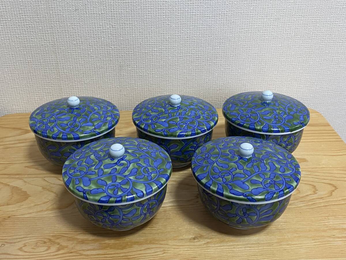 ★新品【華山萬右衛門】茶器揃（蓋付湯のみ×５、急須×１）★の画像3