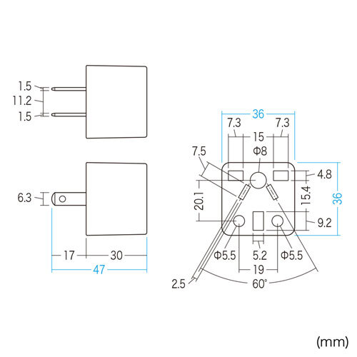 日本専用マルチタイプ電源変換アダプタ ホワイト 世界中の電源コンセントプラグ 海外の製品を日本で サンワサプライ TR-AD5W 送料無料 新品_画像8