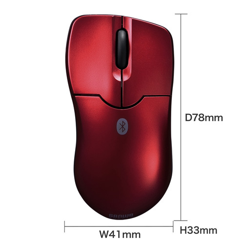 Bluetooth3.0 ブルーLEDマウス レッド 超小型で持ち運びに便利 MA-BTBL27R サンワサプライ 送料無料 新品_画像9