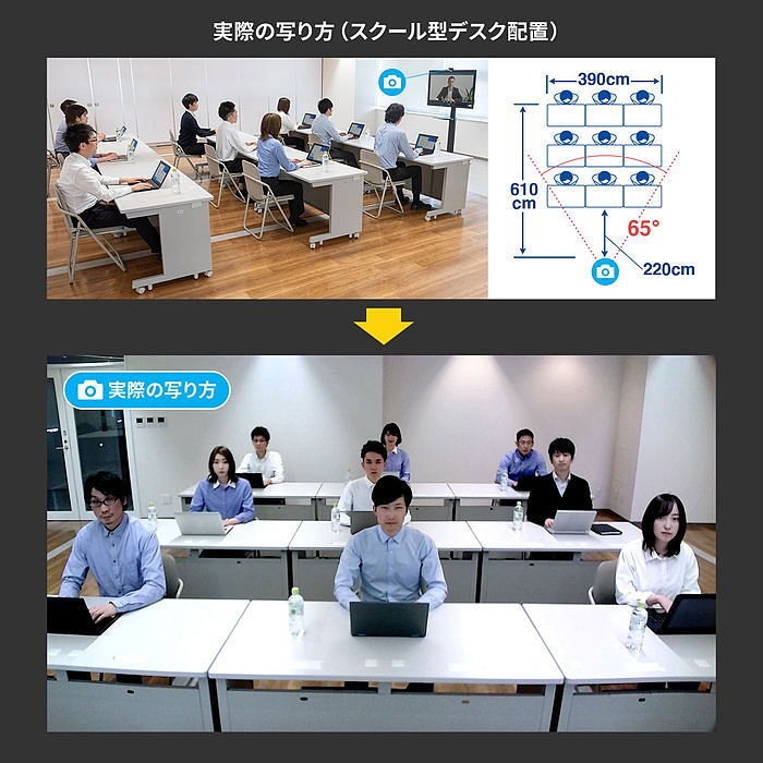 在庫処分価格 ステレオマイク内蔵 WEBカメラ 会議 ZoomやMicrosoft Teamsなど サンワサプライ CMS-V61BK 新品_画像10