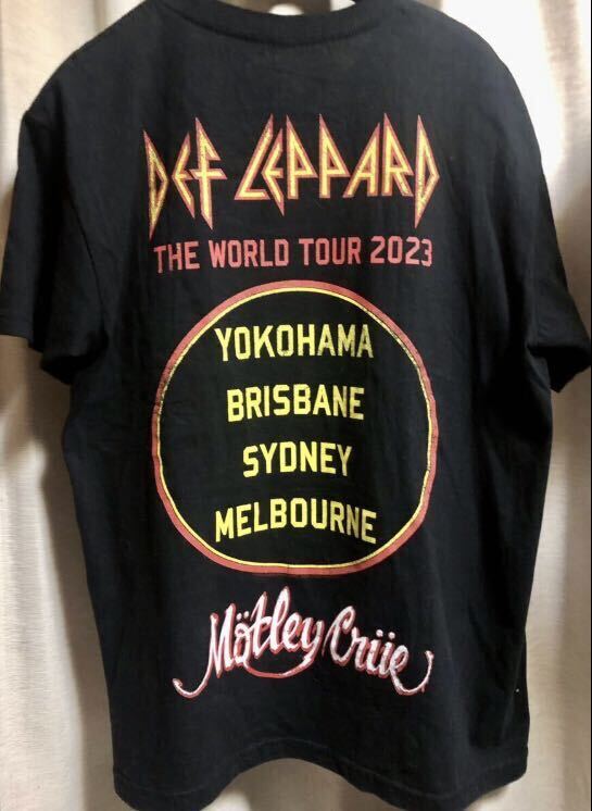  モトリークルー デフレパード 2023年 Kアリーナ Tシャツ Mサイズ バンドTシャツ の画像2