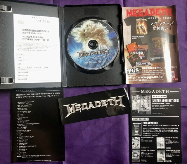 メガデス　ザットワンナイト　MEGADETH THAT ONE NIGHT 国内盤DVD特典付_画像4