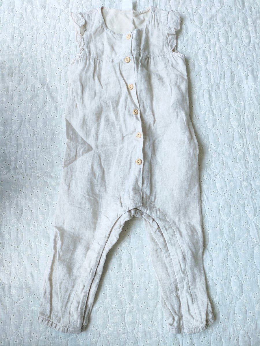 【H&M　ロンパース】エイチアンドエム　ベビー80センチ　 長袖ロンパース　つなぎ 子供服