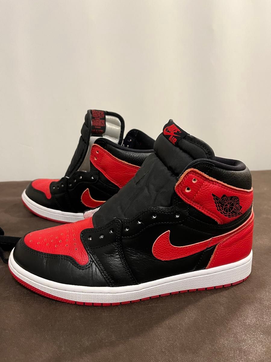 NIKE AIR JORDAN1 RETRO HIGH OG "BRED" custom ナイキ エアジョーダン1 ハイ ブレッド