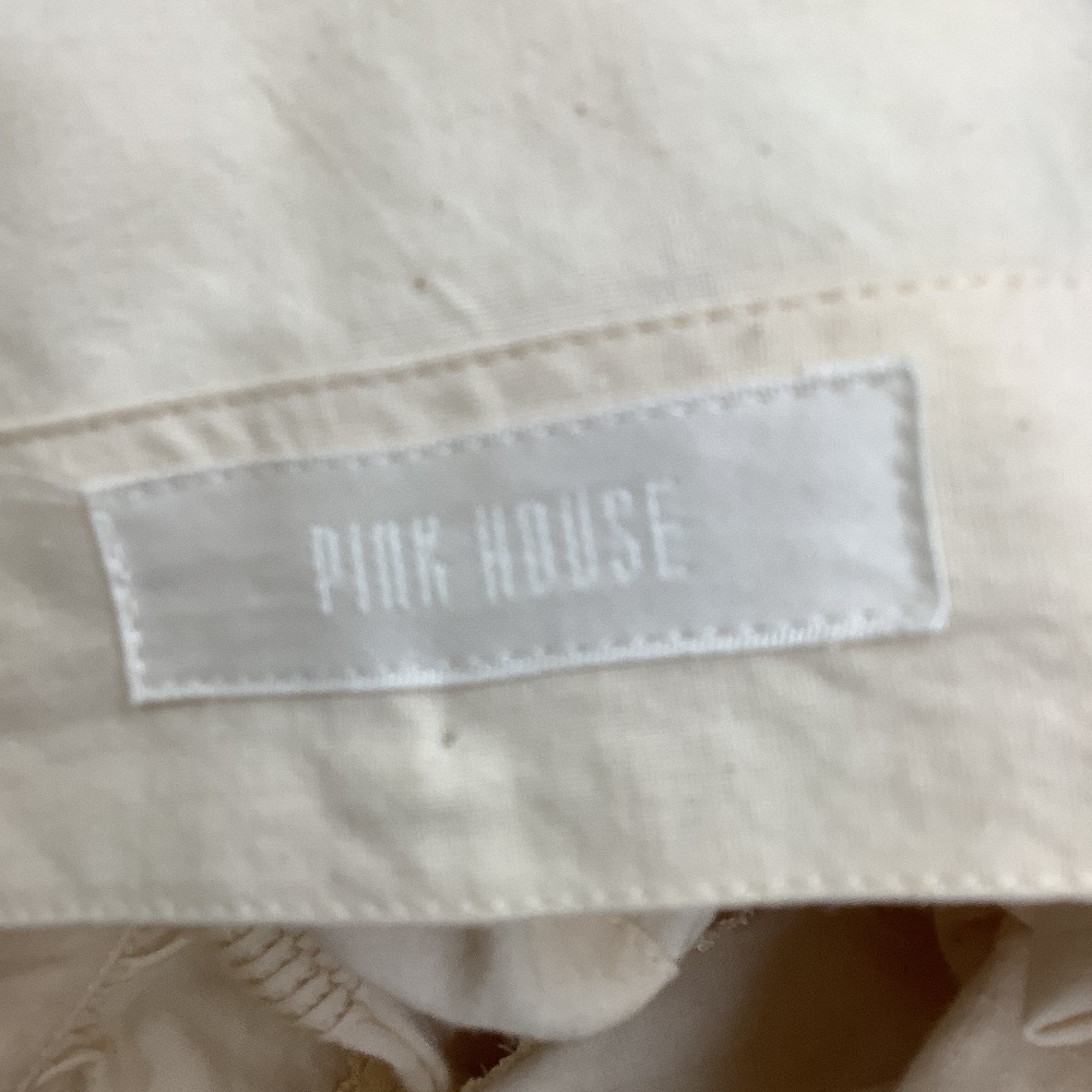 ♪♪ PINK HOUSE ピンクハウス ワンピース リボン ワッペン 生成り やや傷や汚れあり_画像4