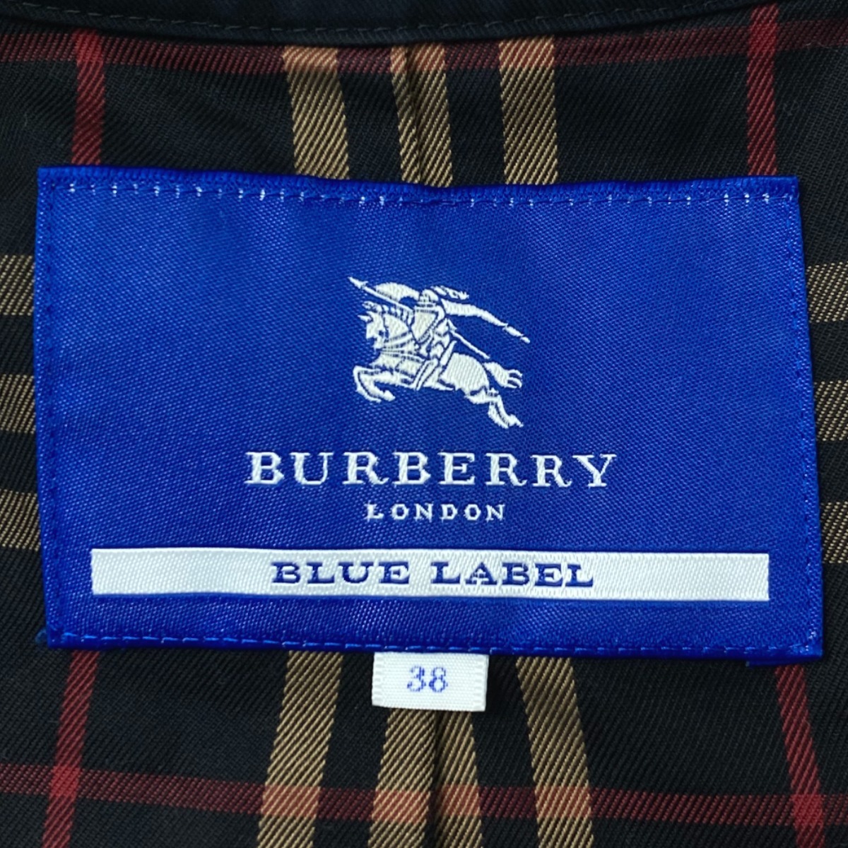 ☆☆ BURBERRY BLUE LABEL バーバリーブルーレーベル トレンチコート サイズ 38 レディース FN516-262-09 ブラック やや傷や汚れあり_画像8