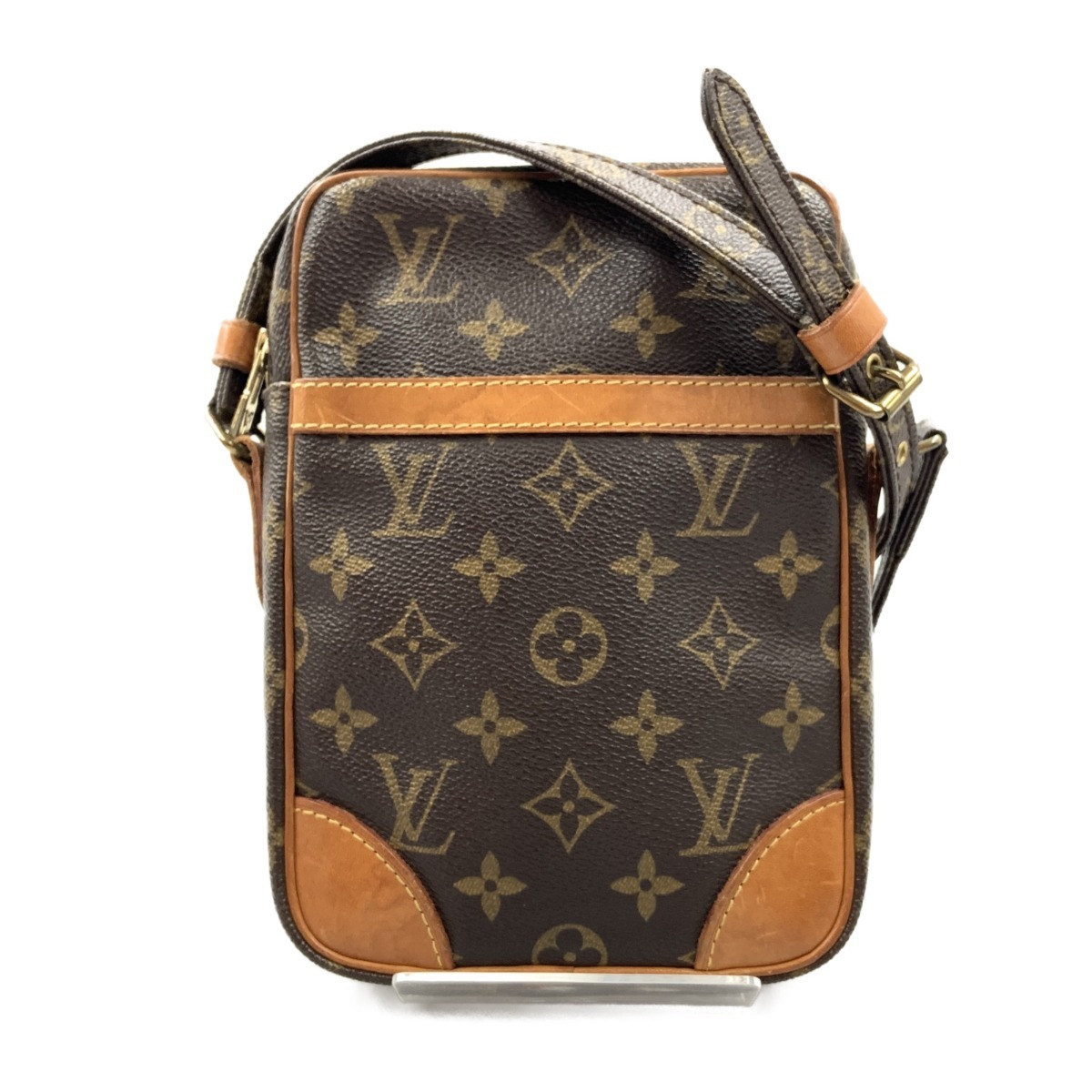 〇〇 LOUIS VUITTON ルイヴィトン モノグラム ダヌーブ ショルダーバッグ M45266 ブラウン 傷や汚れあり_画像1