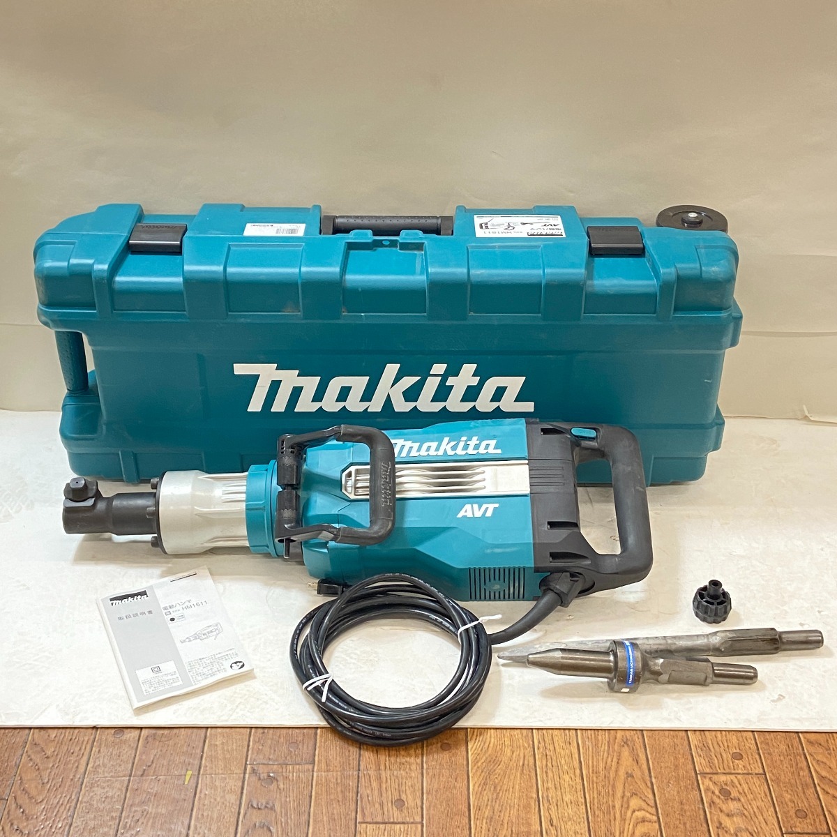 ΦΦ MAKITA マキタ ハンマ  ケース・ブルポイント付 HM1511 ブルー やや傷や汚れありの画像1