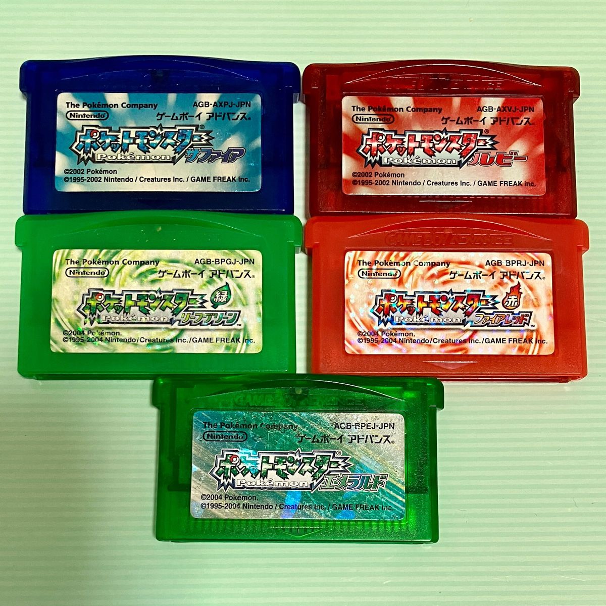 ポケットモンスター ルビー サファイア ファイアレッド リーフグリーン エメラルド GBA ゲームボーイアドバンス ポケモン