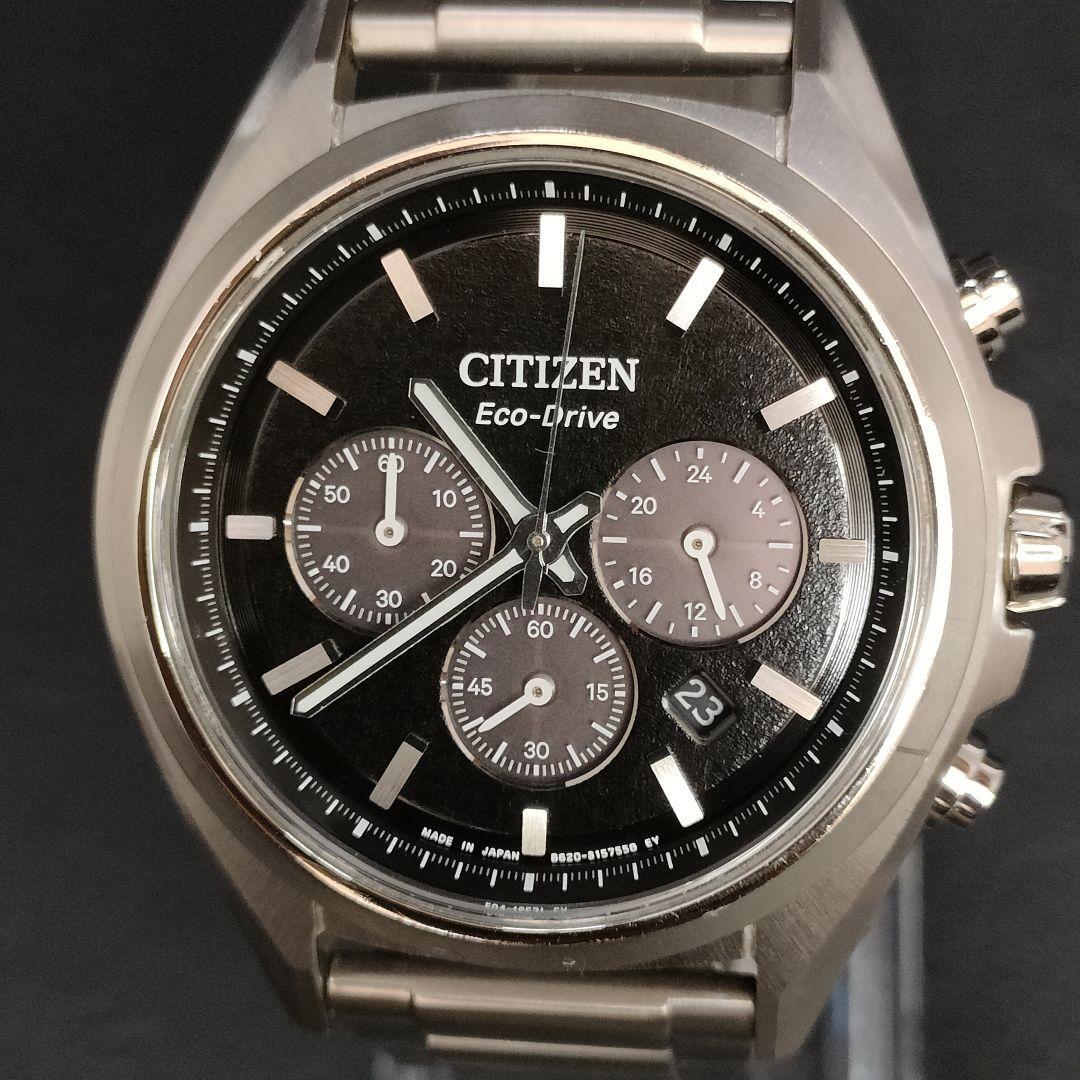 極美品【稼働品】CITIZEN　シチズン　B620　ブラック　シルバー　ソーラー_画像2