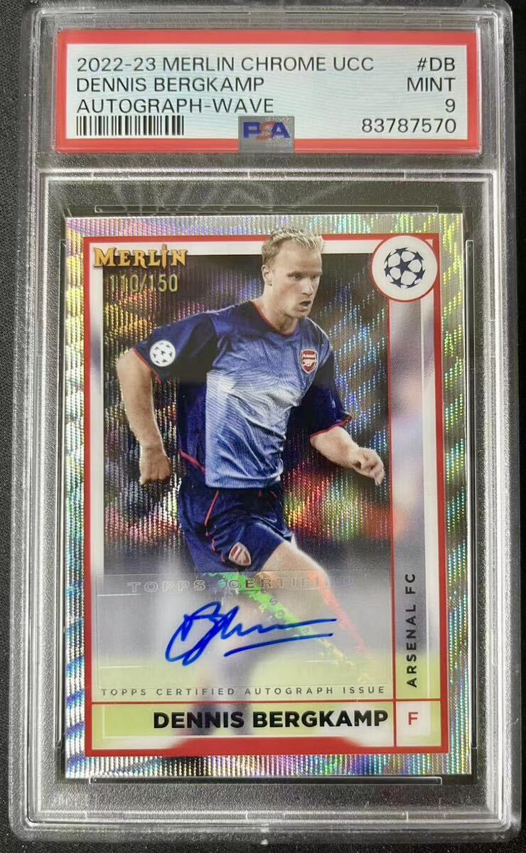 ★PSA9 Dennis Bergkamp デニス ベルカンプ サイン 2022-23 Topps Merlin Chrome AUTO 直筆サインカード Arsenal 150枚限定 POP6の画像1