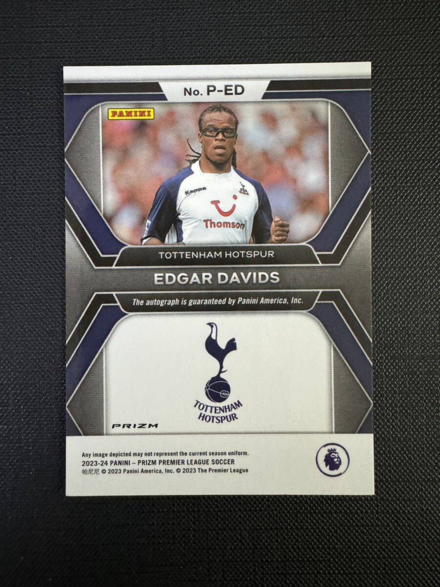 Panini 2023-24 Prizm Choice EPL Edgar Davids Auto 直筆サインカード Premier League エドガー ダービッツ Hotspur の画像2