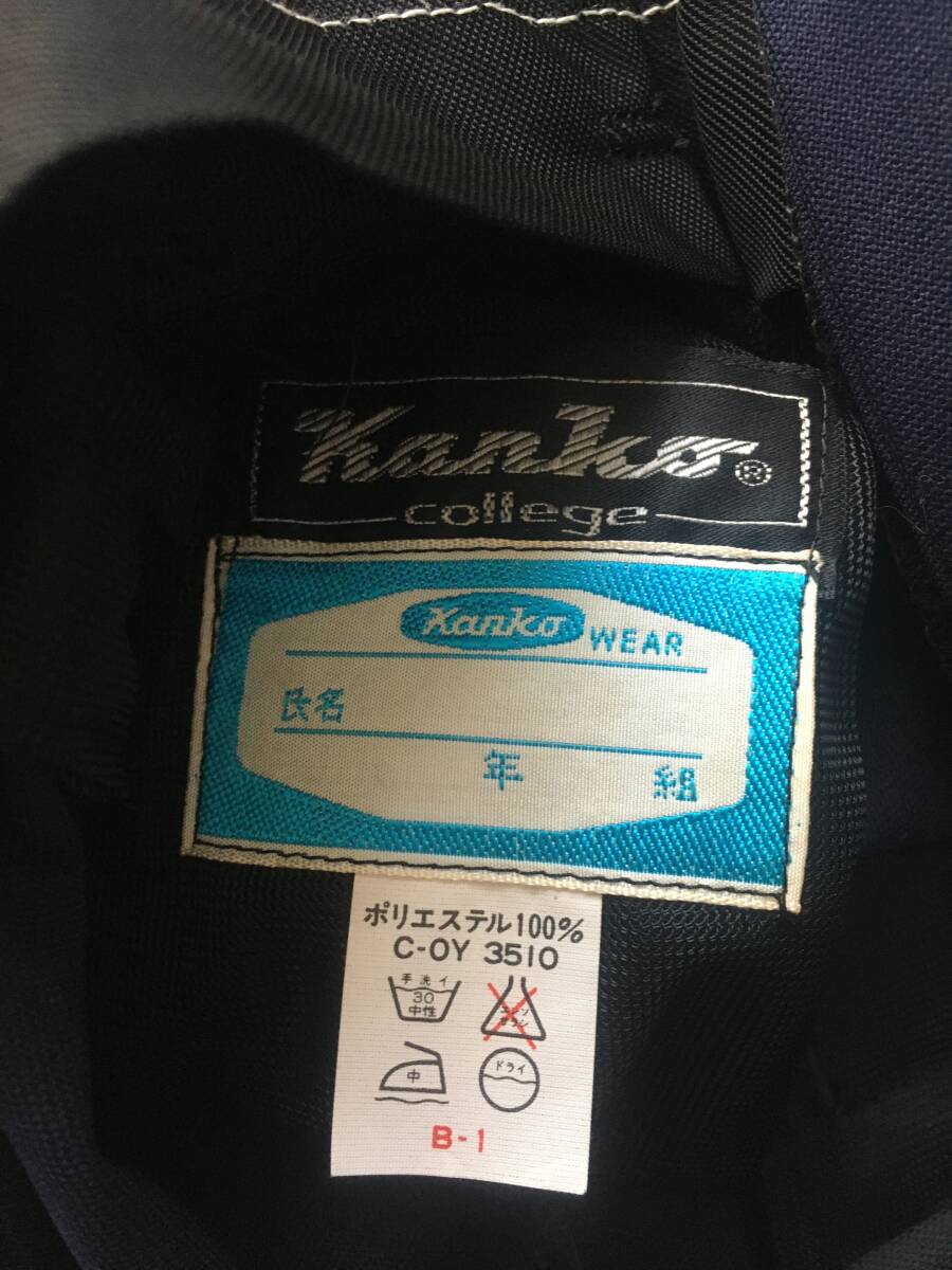  не использовался retro can ko-KANKO укороченные брюки темно-синий 140 см 2 шт. комплект сделано в Японии can ko- одежда -KANKO школьная форма товары долгосрочного хранения Showa Retro 