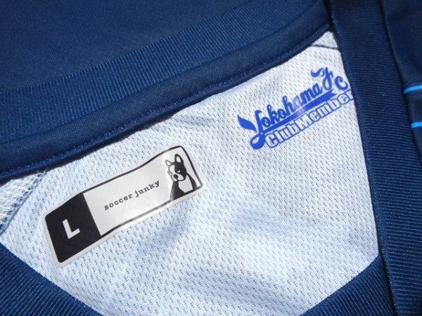 極美品☆soccer junky☆横浜FC☆ユニフォーム サイズL サッカージャンキー YOKOHAMA Jリーグ メンズ 紳士 応援 練習 部活の画像6