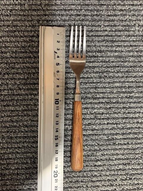 * Fork * set sale *42 pcs set * wooden pattern attaching Fork * stainless steel * restaurant * coffee shop * Cafe * eat and drink shop * secondhand goods *