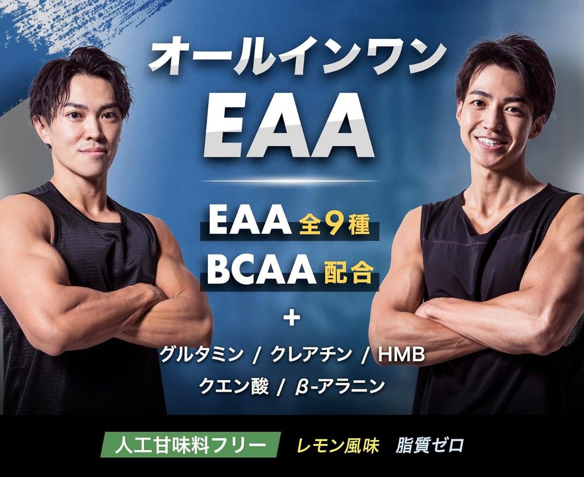 【新品・即日発送】オールインワンEAA BCAA クレアチン グルタミン クエン酸 HMB [レモン風味]  620g