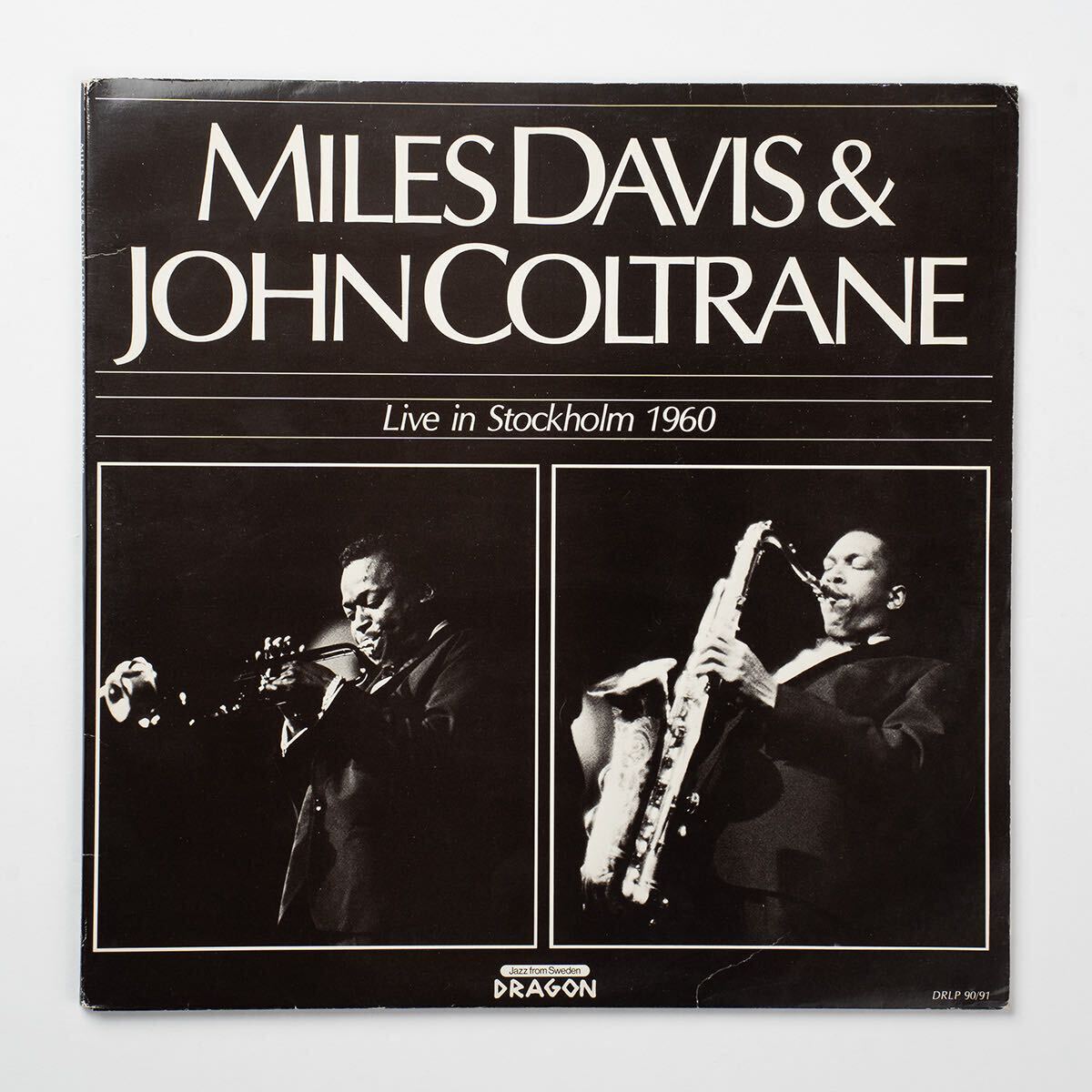 スウェーデン盤Miles Davis & John Coltrane Live In Stockholm 1960 Dragon DRLP 90/91 LP レコード_画像2