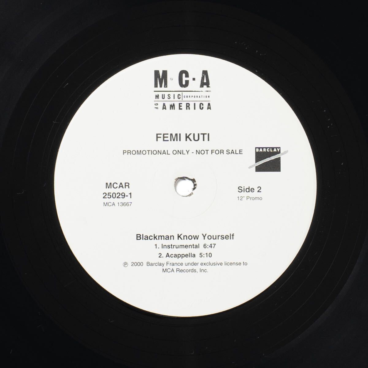 Promo盤 Femi Kuti Blackman Know Yourselfレコード_画像2