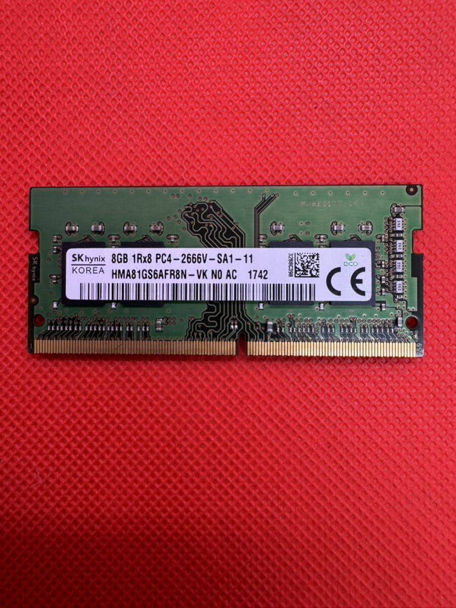 SKhynix 8GB 1Rx8 PC4-2666V-SA1-11 ノートパソコン用DDR4メモリ 8GB 6枚セット計48GB 管１の画像2