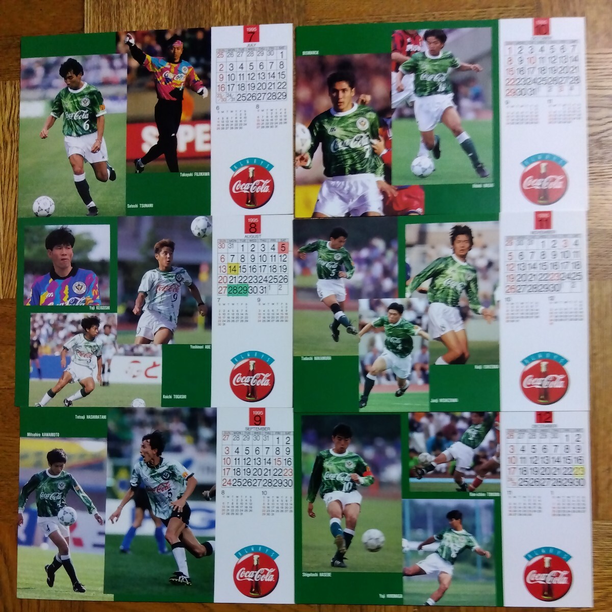 ヴェルディ川崎 読売 サッカー Jリーグ サッカー 1995 カレンダーの画像5