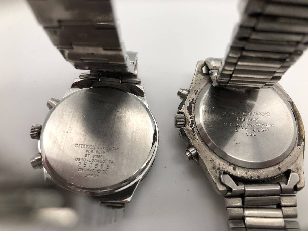 【３点まとめ売り・中古品】DIESEL ディーゼル 自動巻き 裏透け DZ9017 CITIZEN Wicca 0510-L20450 SORDI ERMANNO 56ES-820M メンズ腕時計の画像10