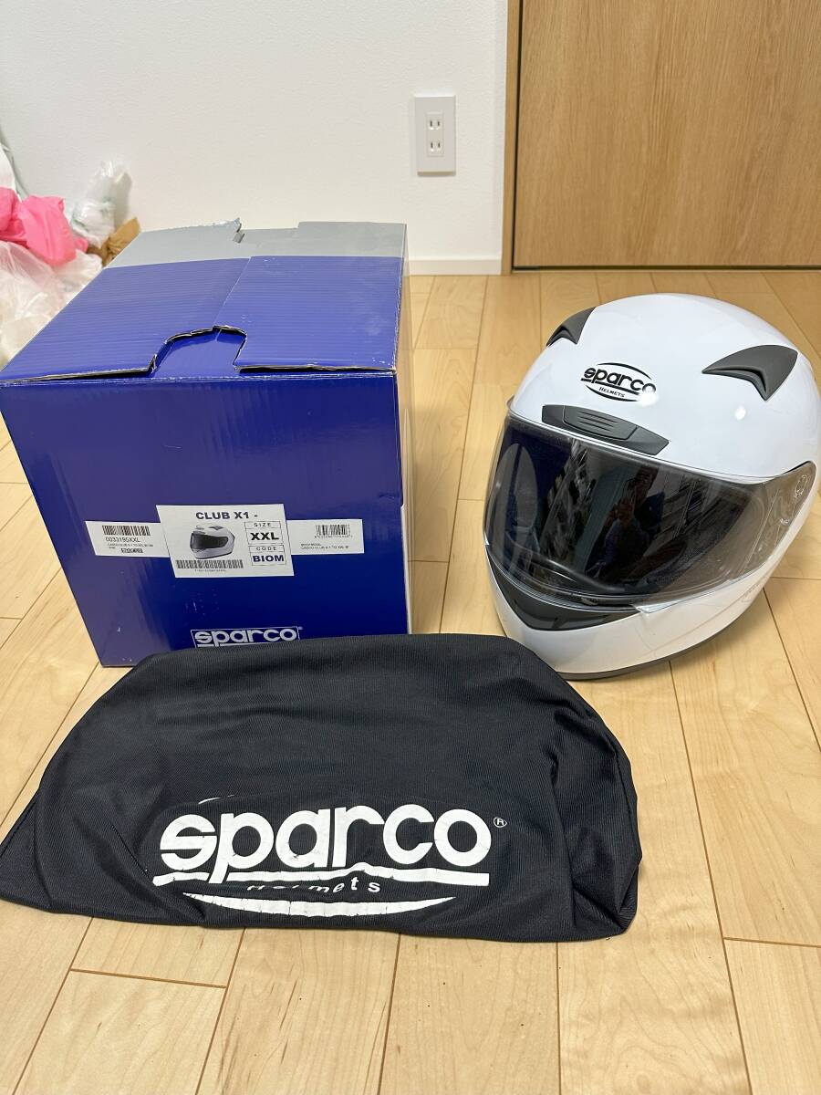 スパルコ SPARCO Club X1 ヘルメット ホワイト サイズXXL（63cm）の画像1