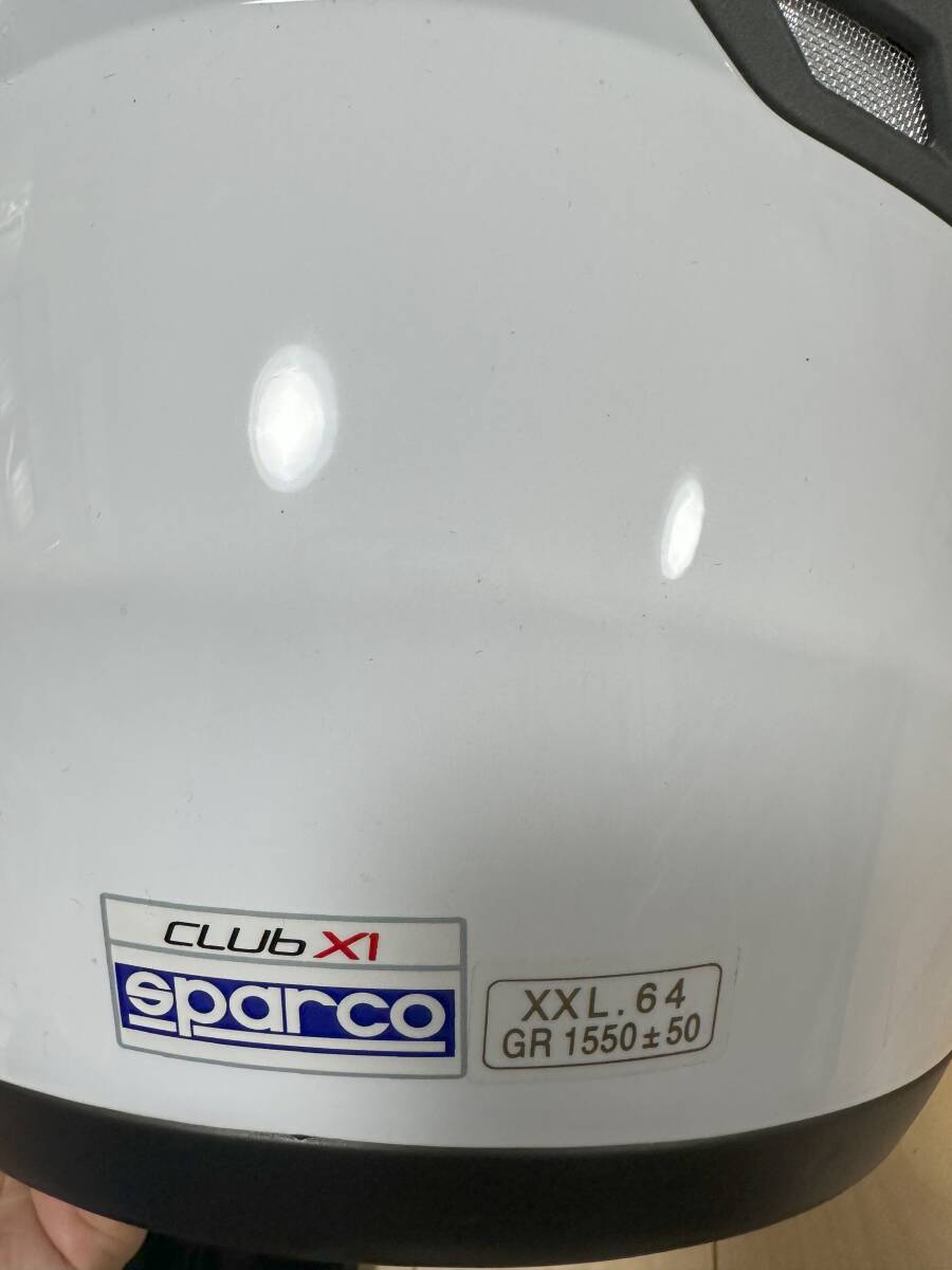 スパルコ SPARCO Club X1 ヘルメット ホワイト サイズXXL（63cm）の画像3