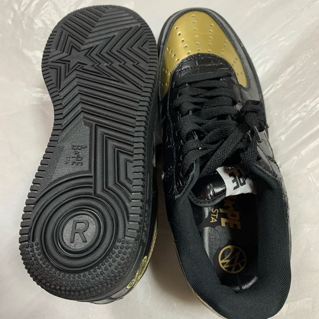 A BATHING APE BAPESTA 24karats Ape Bape старт сотрудничество мужской спортивные туфли 