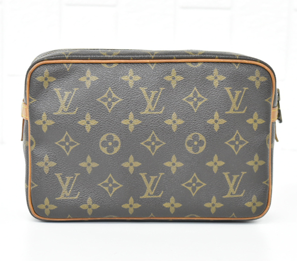 【1円スタート】 Louis Vuitton ルイヴィトン セカンドバック ハンドバック モノグラム 総柄 ポーチ ブラウン系 鞄 バックの画像2