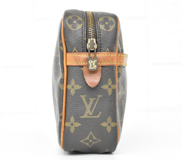 【1円スタート】 Louis Vuitton ルイヴィトン セカンドバック ハンドバック モノグラム 総柄 ポーチ ブラウン系 鞄 バックの画像4