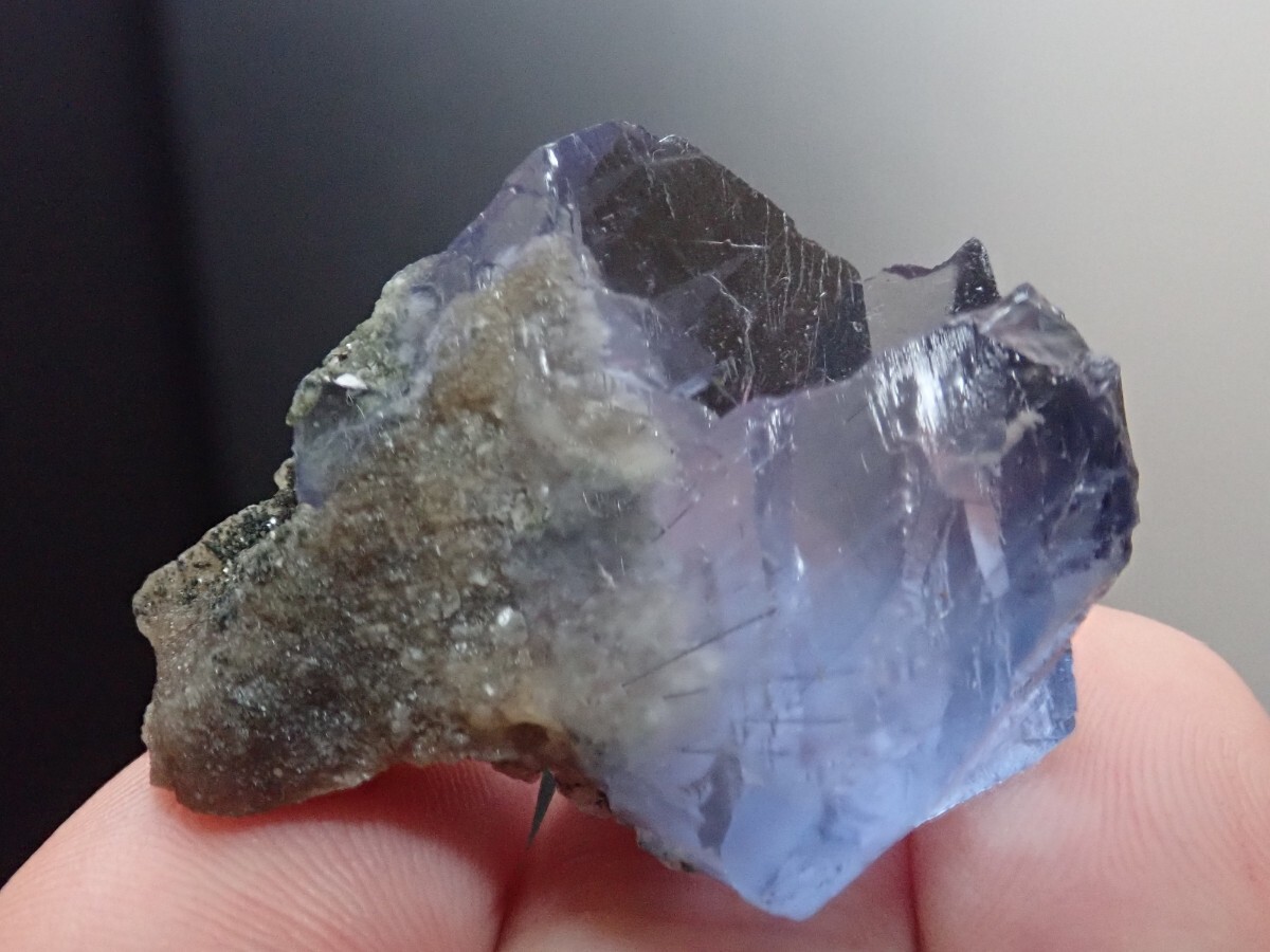 ☆母岩が透けるほどのsuperb☆ブルーフローライト 蛍石 鉱物標本 原石の画像4