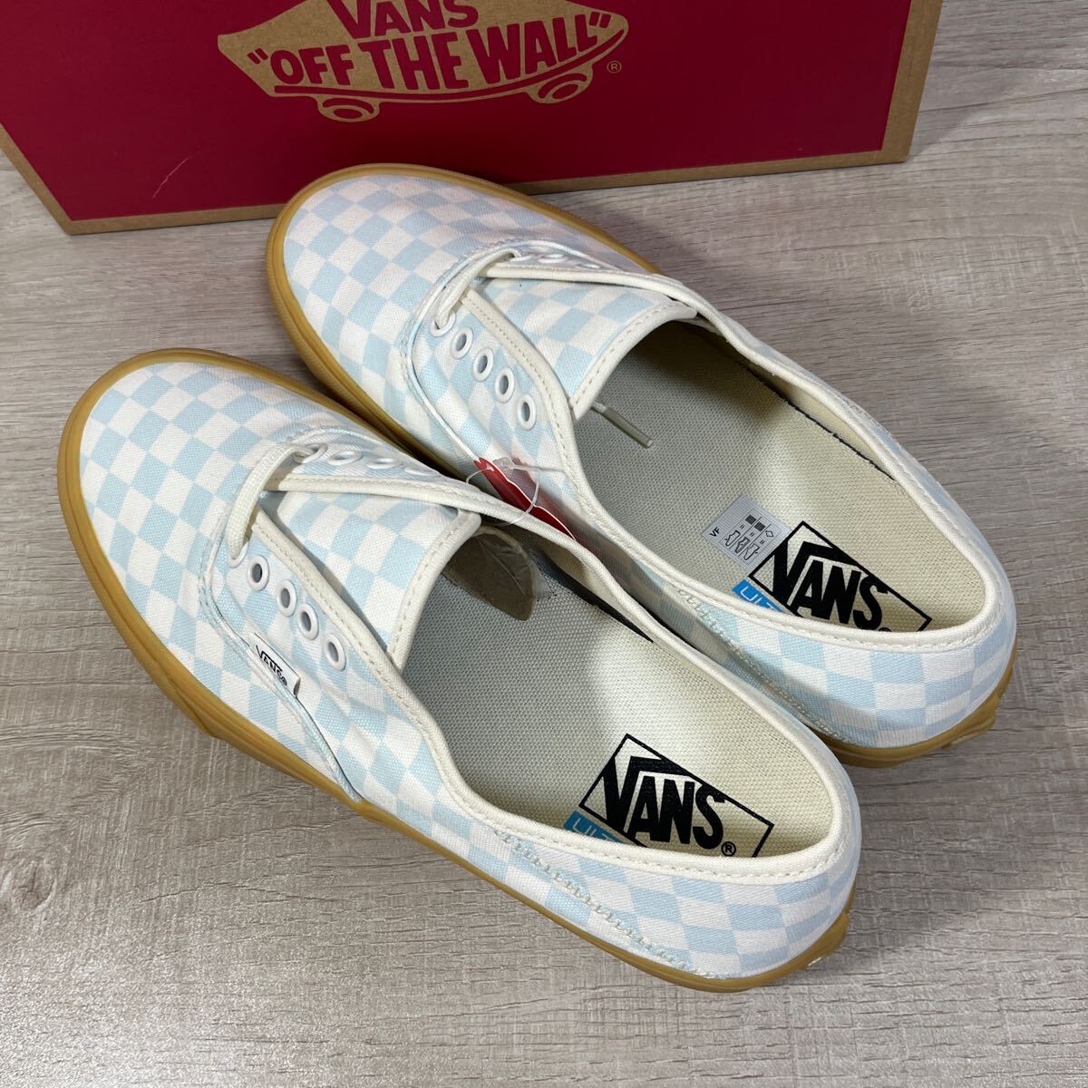 1円スタート売切り 新品未使用 VANS バンズ AUTHENTIC オーセンティック スニーカー チェック ガムソール USA企画 完売品 28cm era sk8_画像6