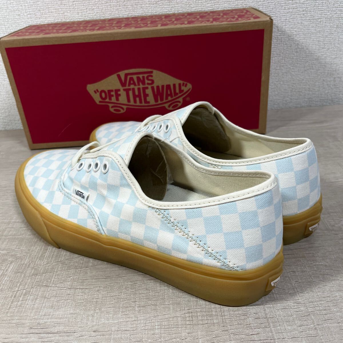 1円スタート売切り 新品未使用 VANS バンズ AUTHENTIC オーセンティック スニーカー チェック ガムソール USA企画 完売品 28cm era sk8_画像5