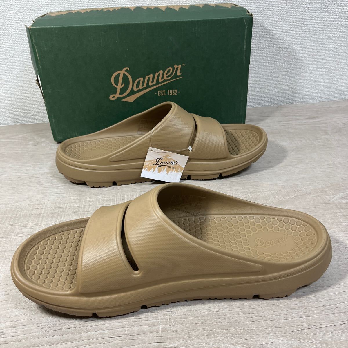 1円スタート売切り 新品未使用 Danner ダナー リラックスサンダル ミズグモ スライド MIZUGUMO SLIDE 軽量 ベージュ 29cm サンダル