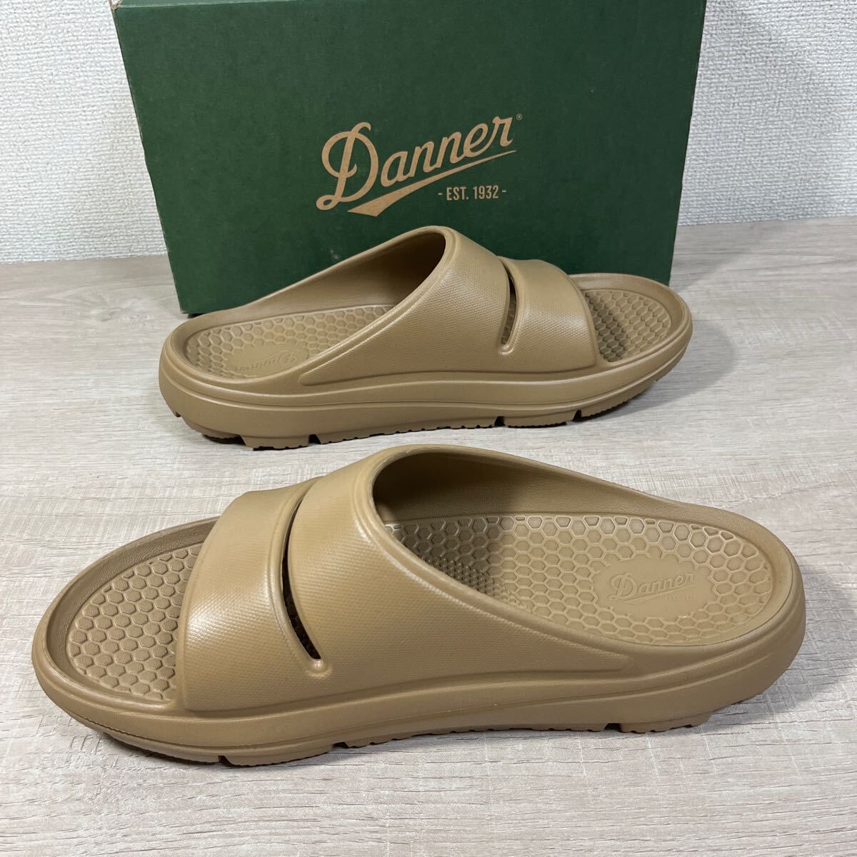 1円スタート売切り 新品未使用 Danner ダナー リラックスサンダル ミズグモ スライド MIZUGUMO SLIDE 軽量 ベージュ 27cm サンダル