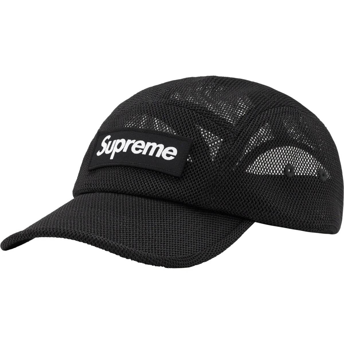 ☆ 23SS Supreme シュプリーム Mesh Cordura Camp Cap メッシュ コーデュラ キャンプキャップ キャップ box logo ボックスロゴ (黒)EGD_参考画像