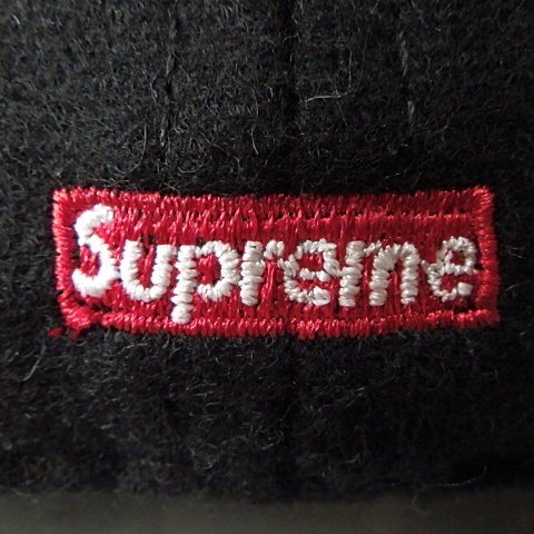 ☆ 23SS Supreme シュプリーム Ebbets S Logo Fitted 6-Panel Cap エベッツ エスロゴ 6パネル キャップ ウール samll box logo (黒60.6)ESAの画像6