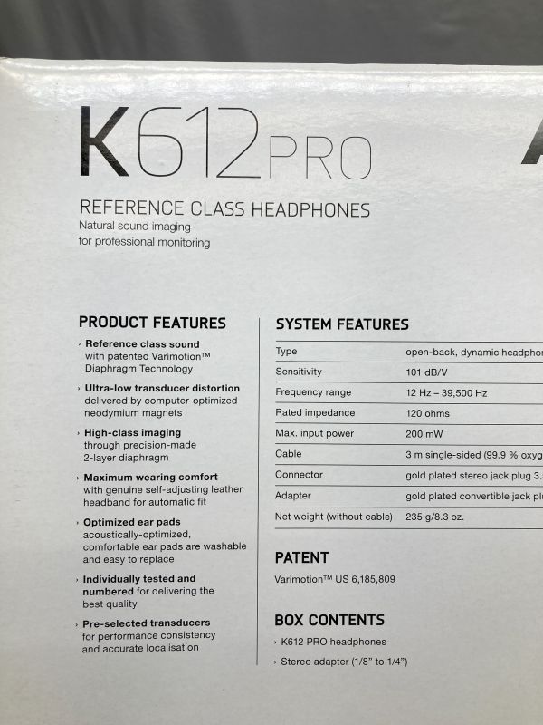 05【P826】◆中古◆ AKG by HARMAN オーバーヘッドホン K612PRO_画像2