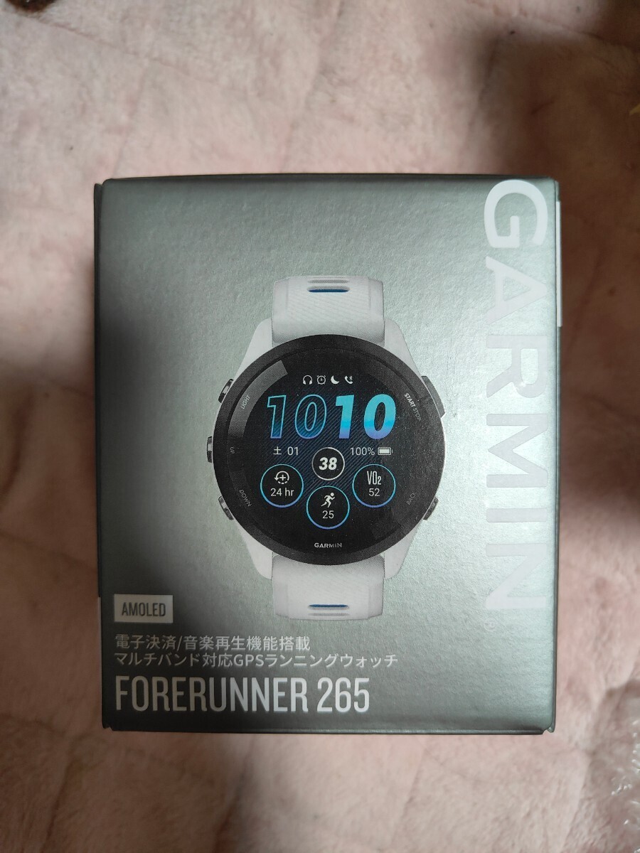 新品未使用】GARMIN FORERUNNER 265 music white 白,青 010-02810-41 新品未使用】GARMIN FORERUNNER 265 music white 白,青 010-02810-41
