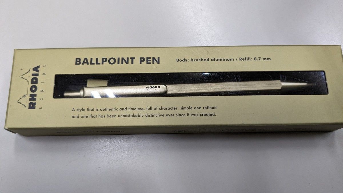 ゴールド_ボールペン RHODIA ボールペン スクリプト 0.7mm