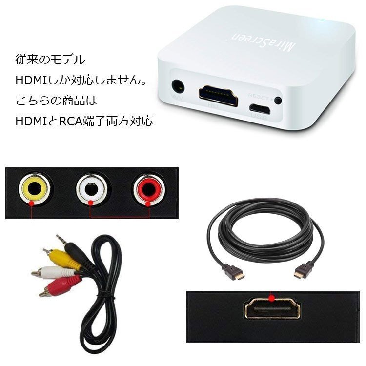 HDMI AVドングルレシーバー ワイヤレスミラーリング スマホの画面を無線転送でテレビに共有 HDMI＆AV出力 MSHDAV21の画像6