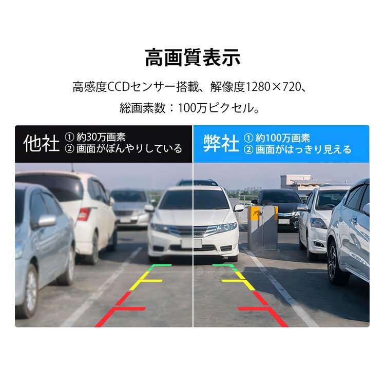 EONON 車載用バックカメラ AHD/CVBS両対応 切替可 防水 約100万画素 720P 高感度CCDセンサー 高画質 広角140°IP68 A0126Jの画像3