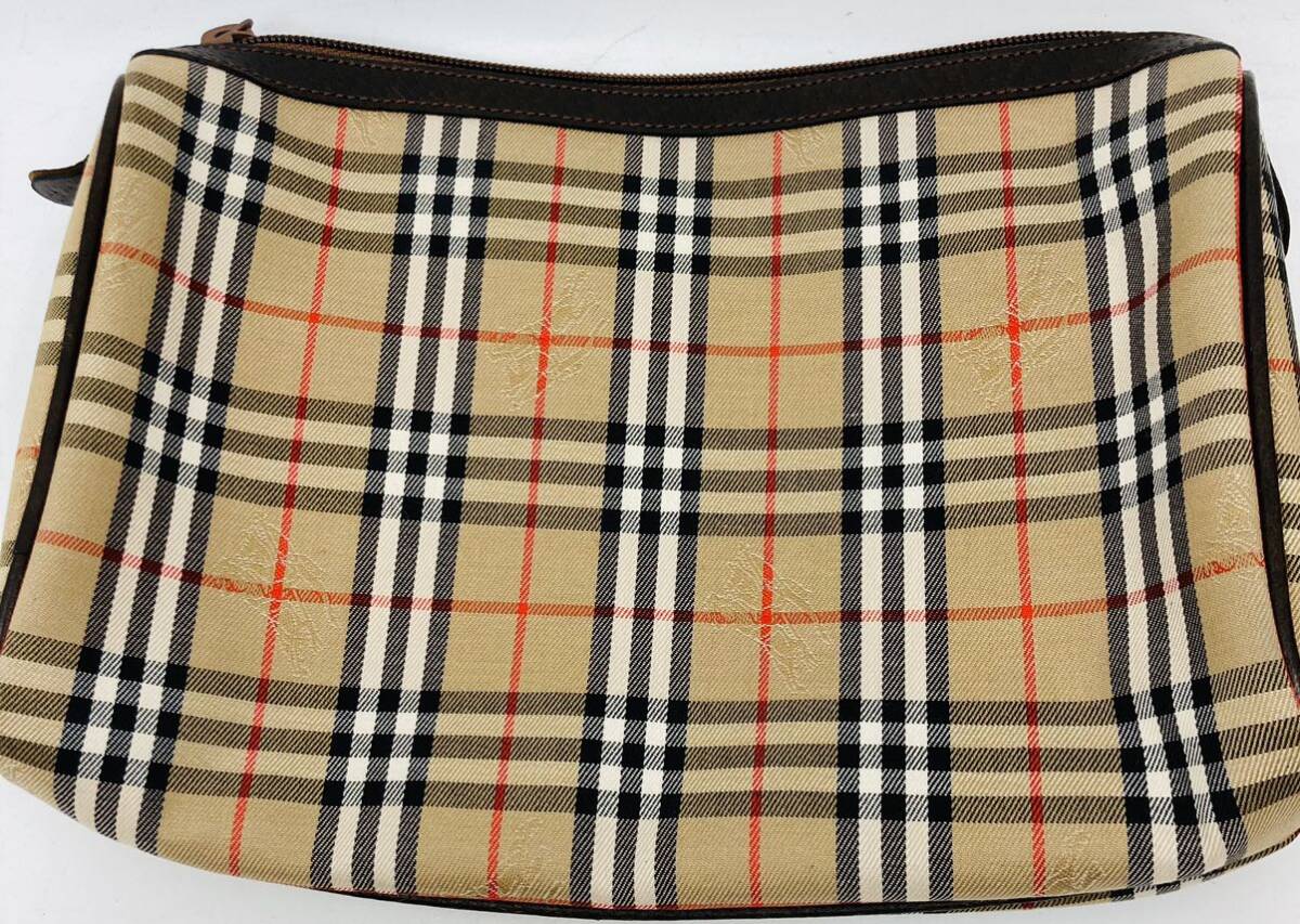 Burberrys ポーチ バーバリー セカンドバッグ クラッチバッグ バーバリーズ BURBERRY ブラウン レディース No.4-020-5の画像5