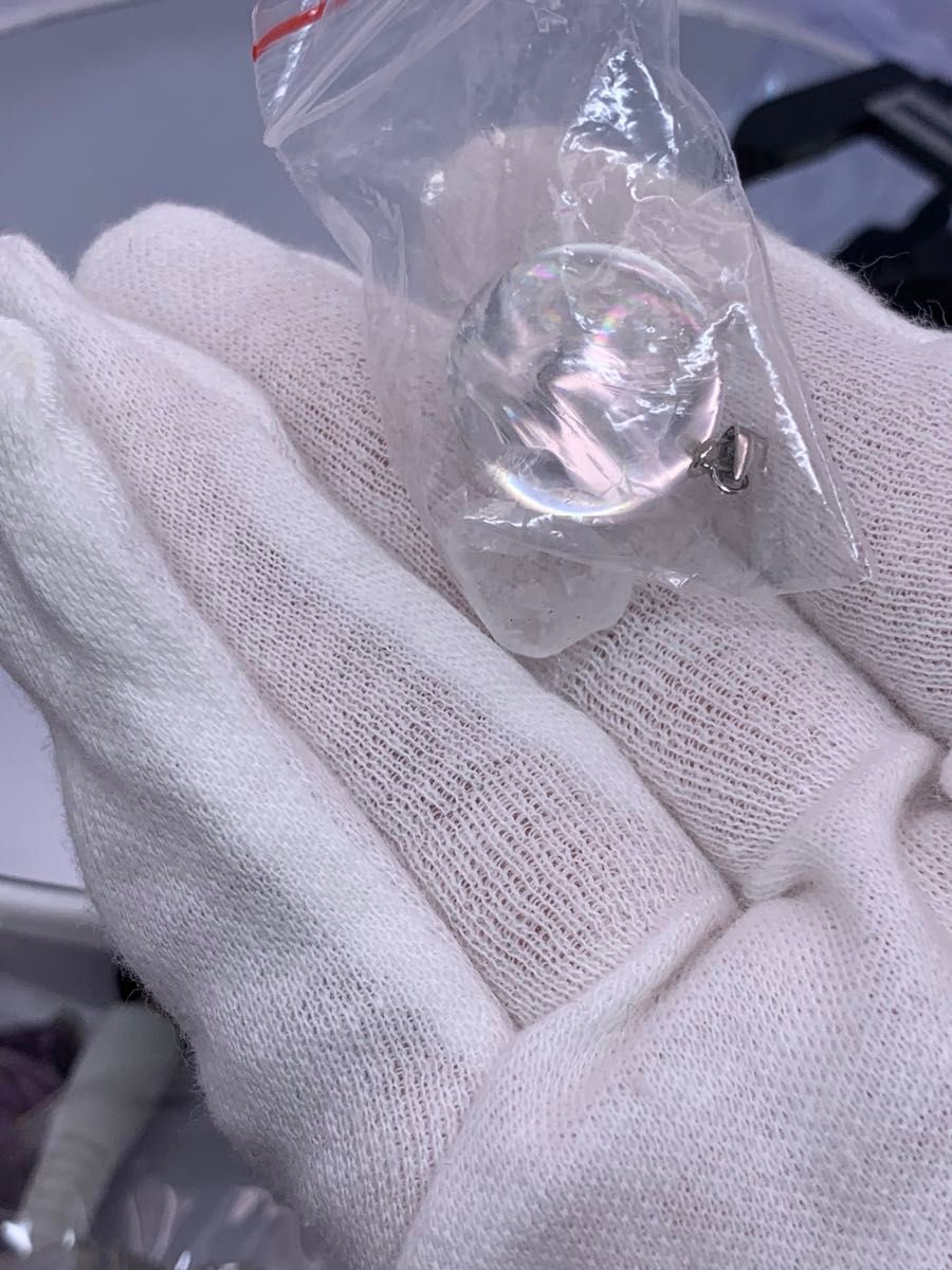 天然石 白水晶　C 19.2mmパワーストーン　ペンダントトップ  ネックレスなし