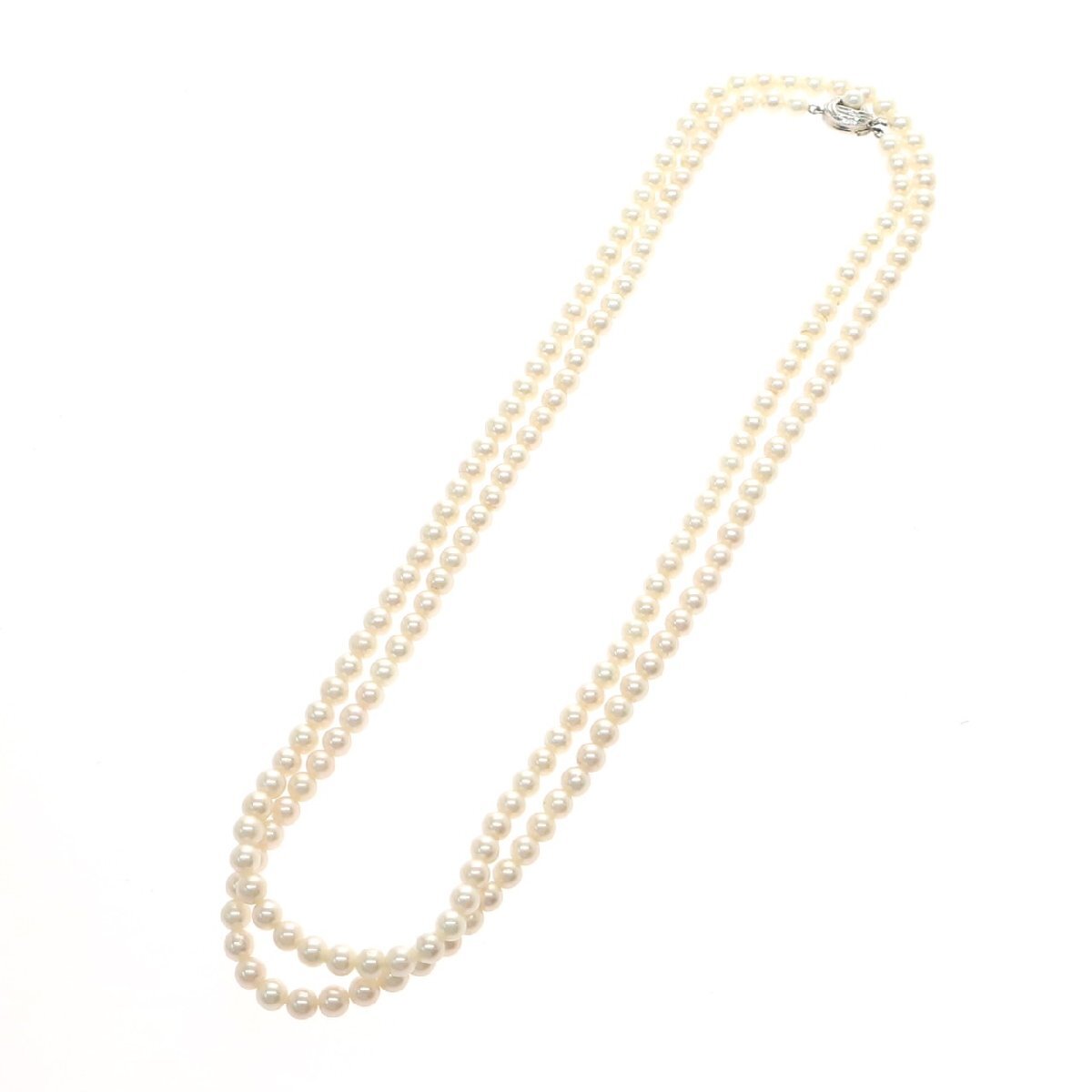 1円スタート 美品 アコヤ真珠 パールネックレス 3点セット pearl 真珠 SILVER シルバー 金具 アクセサリー レディース NGLソーティングの画像5