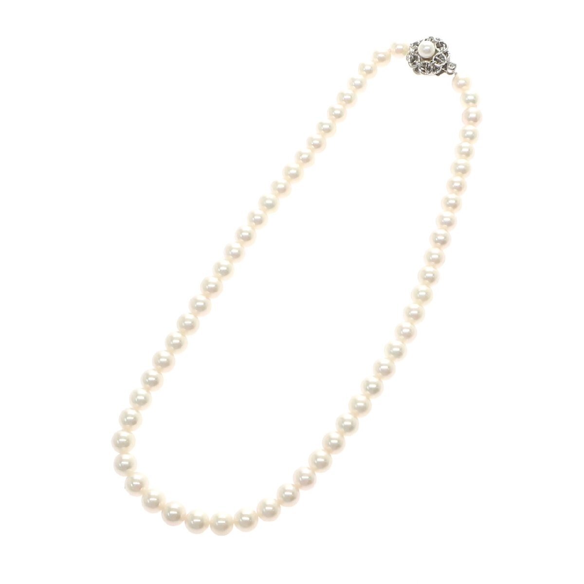 1円スタート 美品 アコヤ真珠 パールネックレス 3点セット pearl 真珠 SILVER シルバー 金具 アクセサリー レディース NGLソーティングの画像8